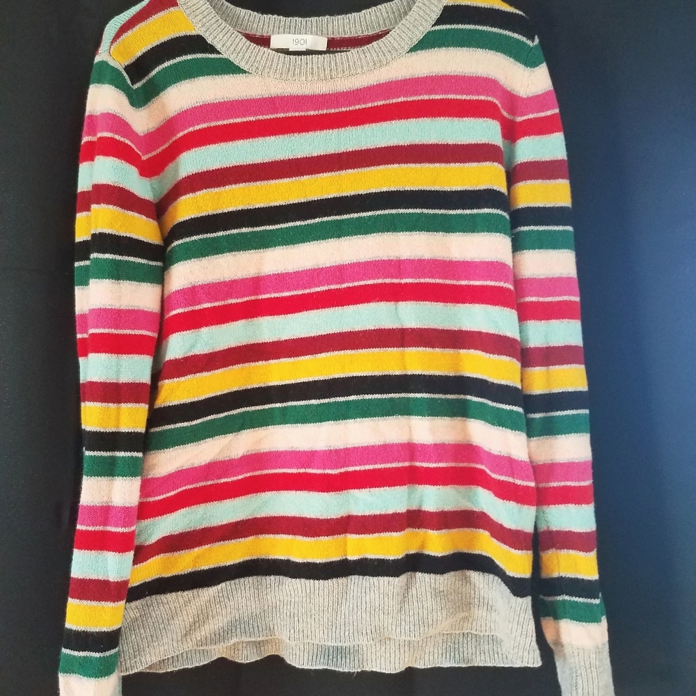 Colorful long sleeve striped sweater